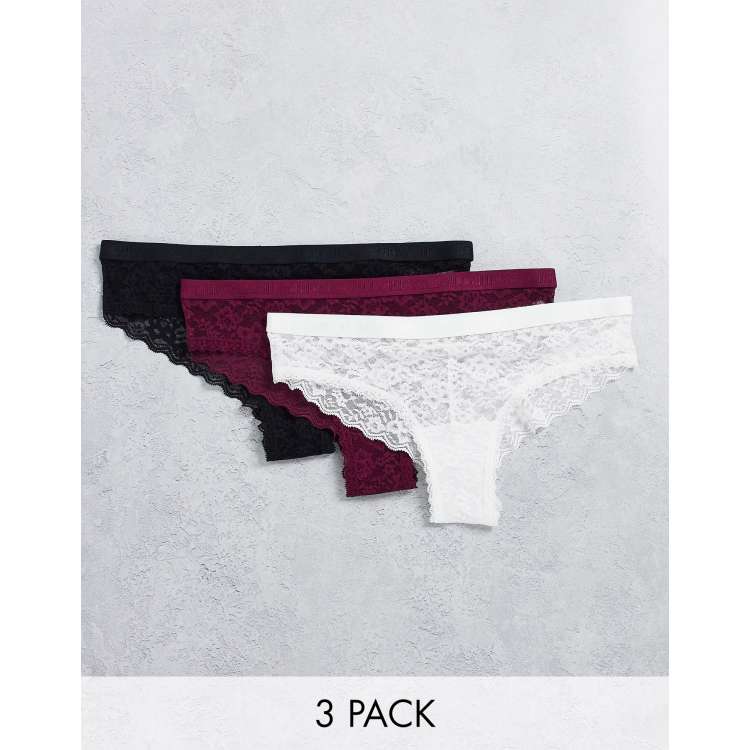 Women's Gilly Hicks Lace String Cheeky 3-Pack, Women's Bras & Underwear