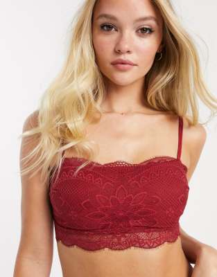 red lace bra top