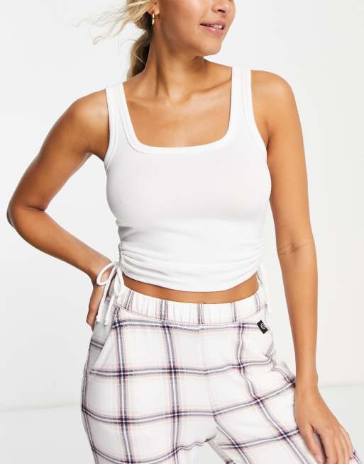 Gilly Hicks – Bequemes Tanktop in Weiß, Kombiteil