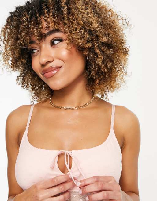 Gilly Hicks - Brassière en dentelle à pois (pièce d’ensemble) - Rose, 4 de 4