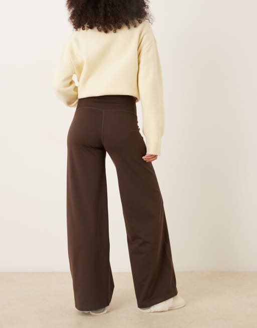 Gilly Hicks – Bruna, vida byxor med extra hög midja och innerficka baktill, 3 av 5