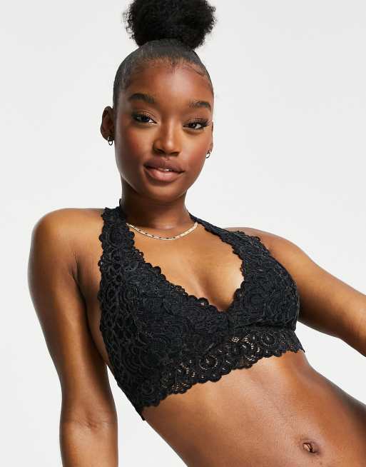 Gilly Hicks Black Velvet Longline Bralette - $12 (52% Off Retail