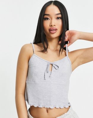 Gilly Hicks co-ord cozy tank top in grey marl
