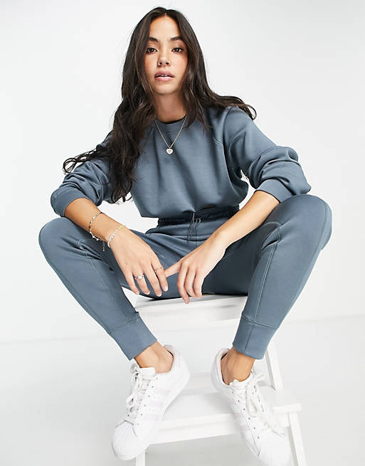 Co-ords Gilly Hicks co-ord crop sweatshirt in teal 