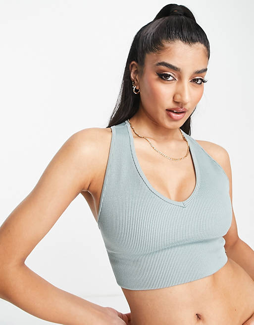 Gilly Hicks co-ord racerback bralette in gray - part of a set