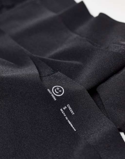 Gilly Hicks - Confezione da 3 slip neri invisibili con laterali in pizzo , 3 di 4