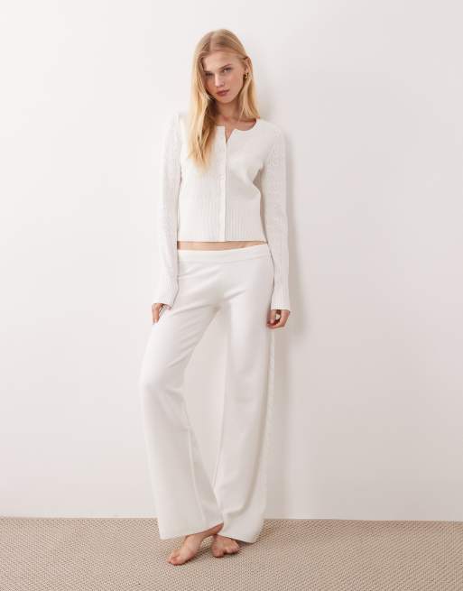 Gilly Hicks - Coordinato da casa color crema con top e pantaloni