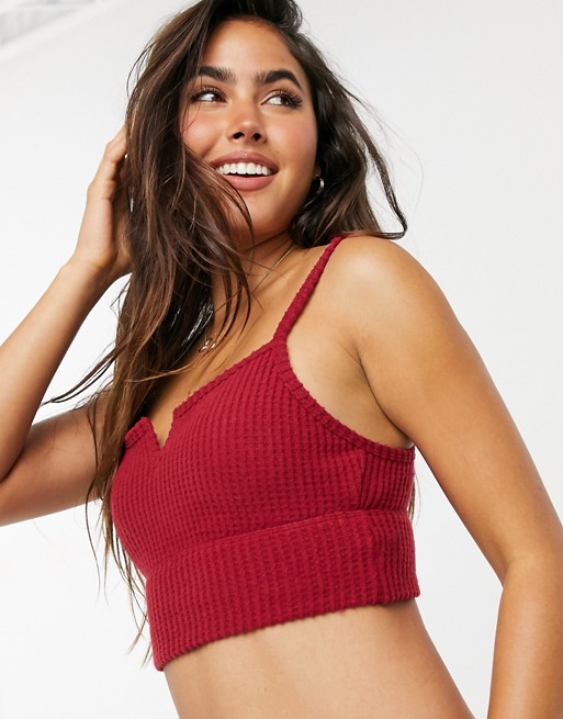 Gilly Hicks cozy bralette in red