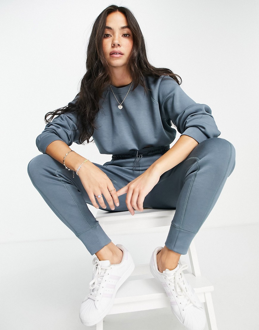Gilly Hicks crop sweatshirt in teal - part of a set-Blues