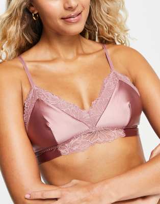 Gilly Hicks chenille straight neck bra in pink