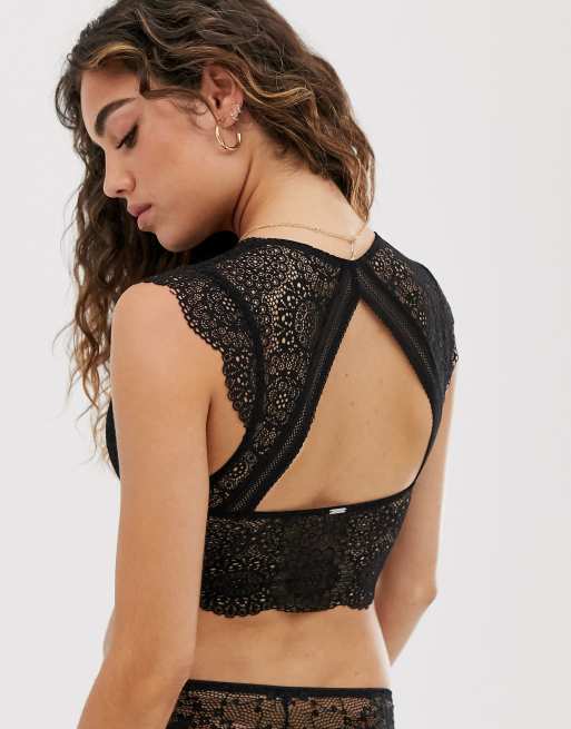 SO® Bras: Lace Cap-Sleeve Bralette