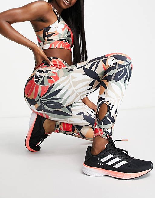 Gilly Hicks Go co-ord leggings in palm tree print