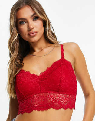 red bralette lace