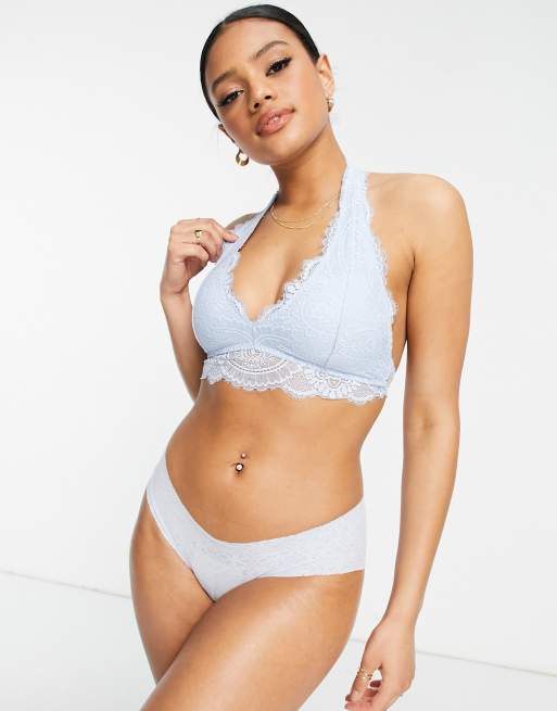 Hollister Lace Halter Bralette Blue - $9 - From Penny