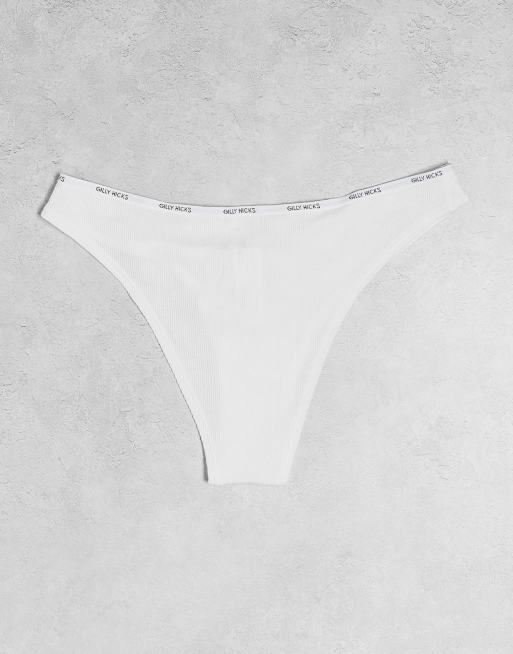 Gilly Hicks - Lot de 3 culottes échancrées en coton côtelé - Multicolore , 2 de 4
