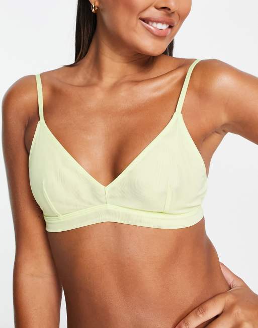 Gilly Hicks mesh triangle bra in lime