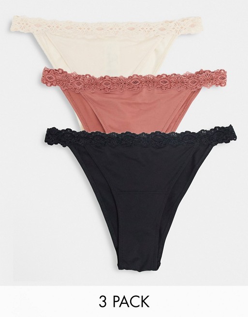 Gilly Hicks micro lace cheeky 3 pack