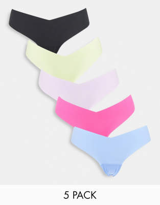 Gilly Hicks Gilly Hicks no show thong 5-pack in multi
