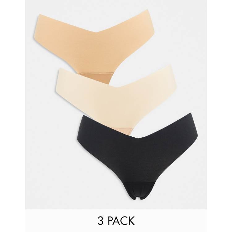 Gilly Hicks No VPL 3 pack thongs in multi