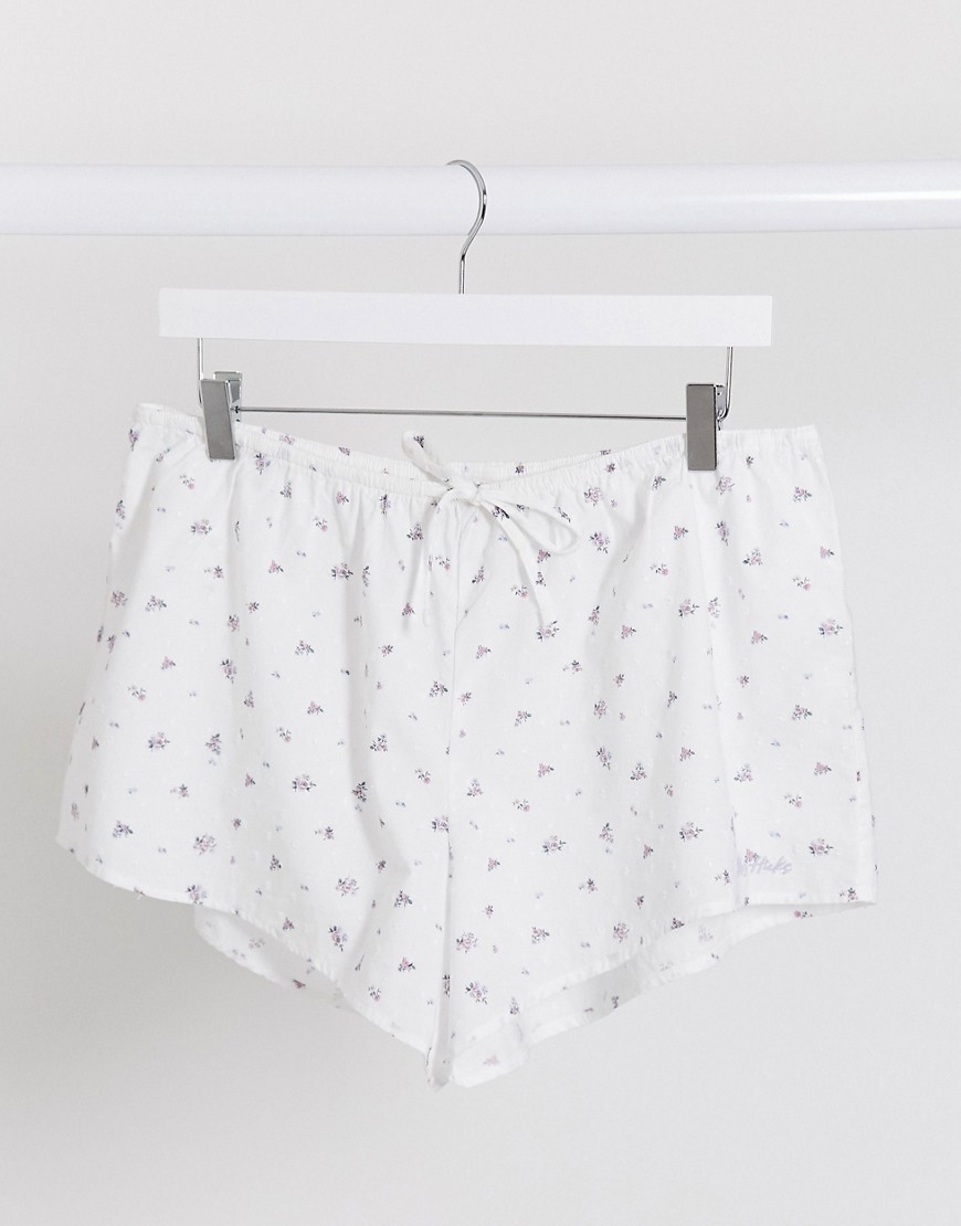Gilly Hicks - Pantaloncini del pigiama a fiori-Bianco