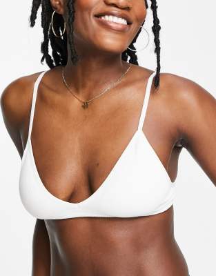 Gilly Hicks Gilly Hicks ribbed basic bralet in white