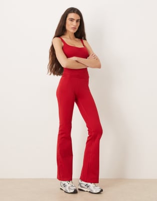 Gilly Hicks - Schlaghose in Rot mit V-Bund, Kombiteil