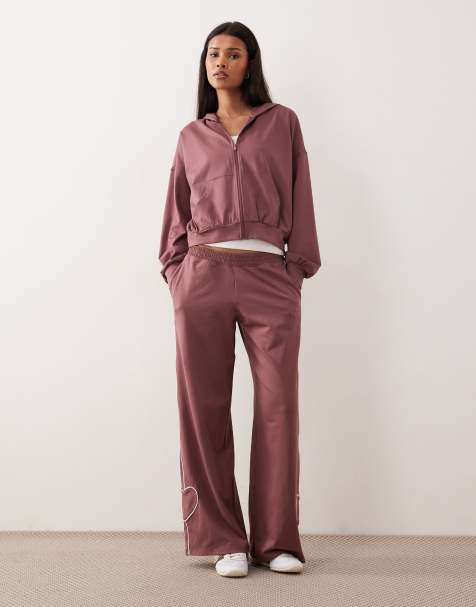 Gilly Hicks – Set in Rosé, bestehend aus lockerem Kapuzenpullover und Jogginghose - view 1