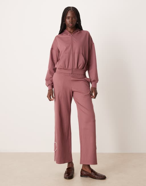 Gilly Hicks slouchy hoodie & joggers co-ord in rose