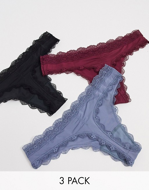 Gilly Hicks thong 3 pack