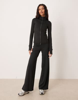 Gilly Hicks top, jacket & pants set in black | ASOS