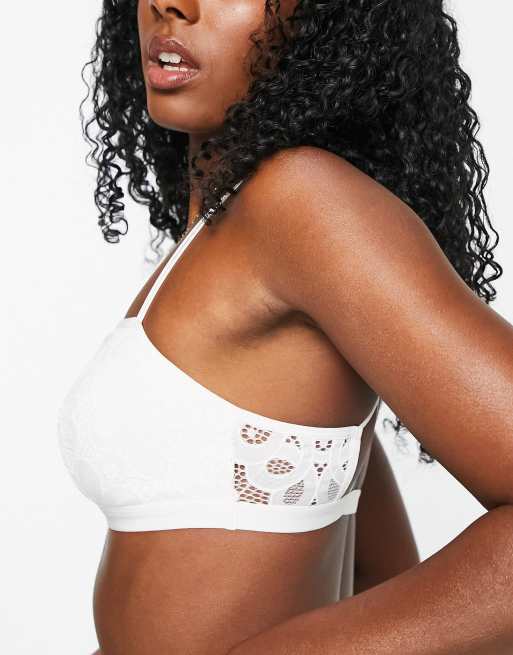 Gilly Hicks – Trägerloses Spitzen-Bustier in Weiß
