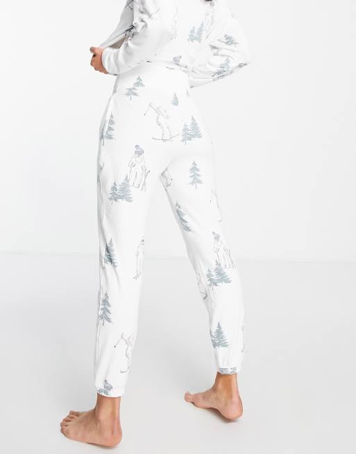 Gilly Hicks tree print pyjama bottoms in white part of a set ASOS