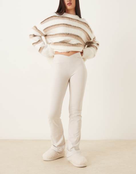 Gilly Hicks v waist flare pants in gray - view 1
