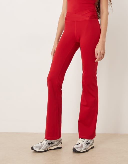 Gilly Hicks v waist flare pants in red - part of a set, 5 of 5