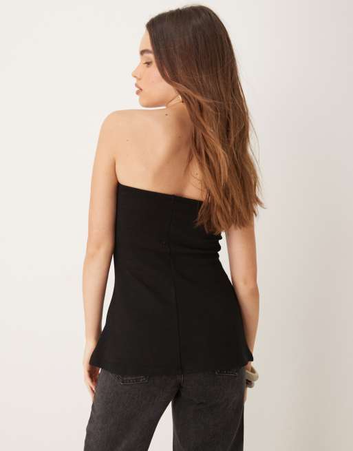 Gina Tricot – Ärmelloses Longline-Oberteil in Schwarz, 2 von 4
