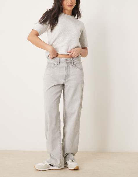 GINA TRICOT baggy fit jeans in lightwash gray - view 1