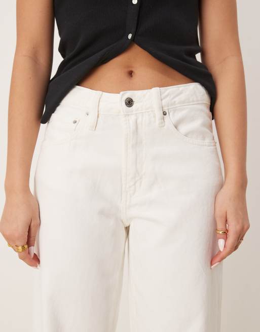 Gina Tricot baggy fit jeans in off white