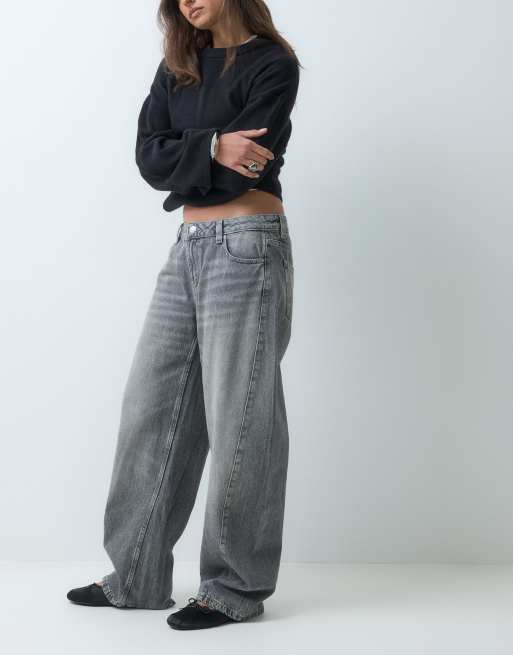 Gina Tricot barrel jeans i vasket grå, 2 af 5