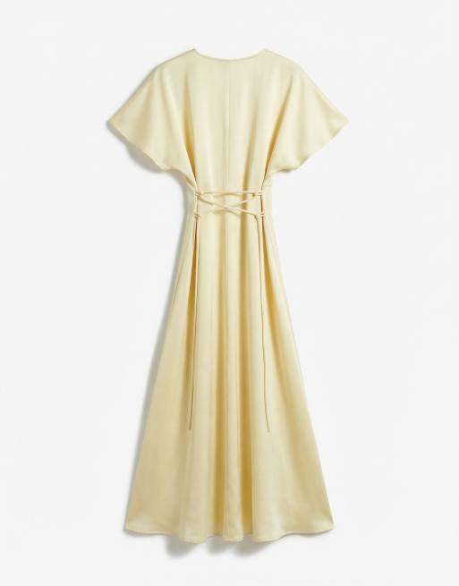 pastel yellow maxi dresses Honey Yellow Maxi Dress - US 6