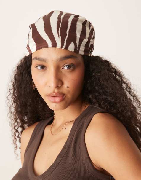 Gina Tricot beach head scarf in zebra print - view 1