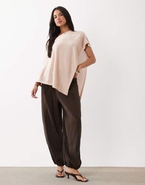 Gina Tricot - Beige metallisk poncho-top - view 1