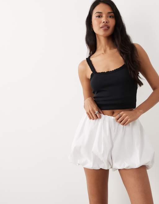 Gina Tricot – Białe bufiaste szorty mini, 2 z 5