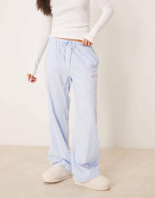 Gina Tricot – Blårandiga, mysiga, vävda pyjamasbyxor, 2 av 4