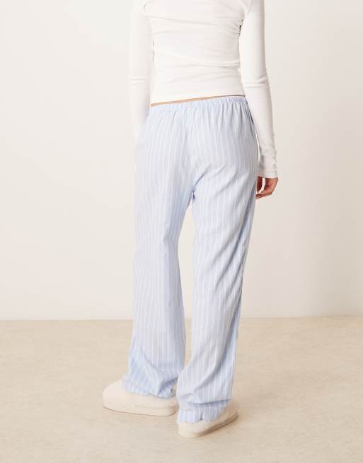 Gina Tricot – Blårandiga, mysiga, vävda pyjamasbyxor, 4 av 4
