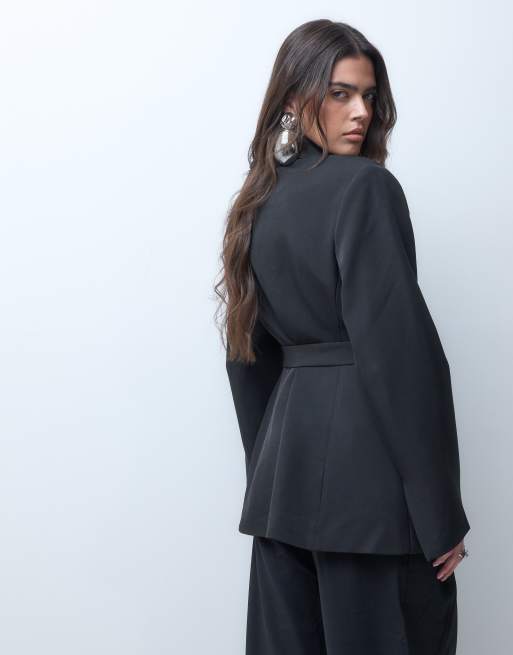 Gina Tricot Blazer mit Gürtel in Schwarz, 5 von 5