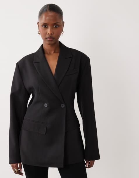 Gina Tricot - Blazer structuré à épaulettes - Noir - view 1