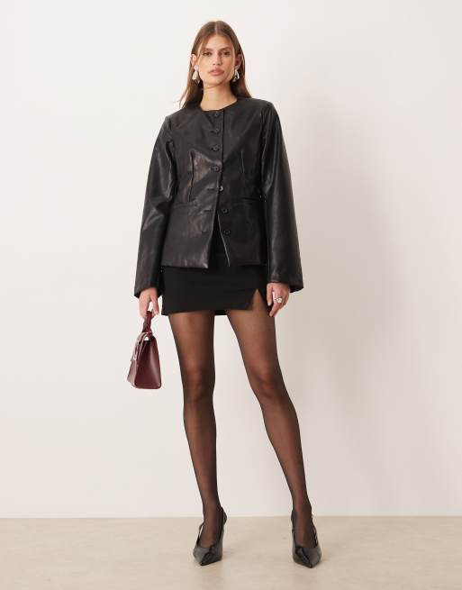 Gina Tricot - Blazer structuré en PU - Noir, 2 de 4
