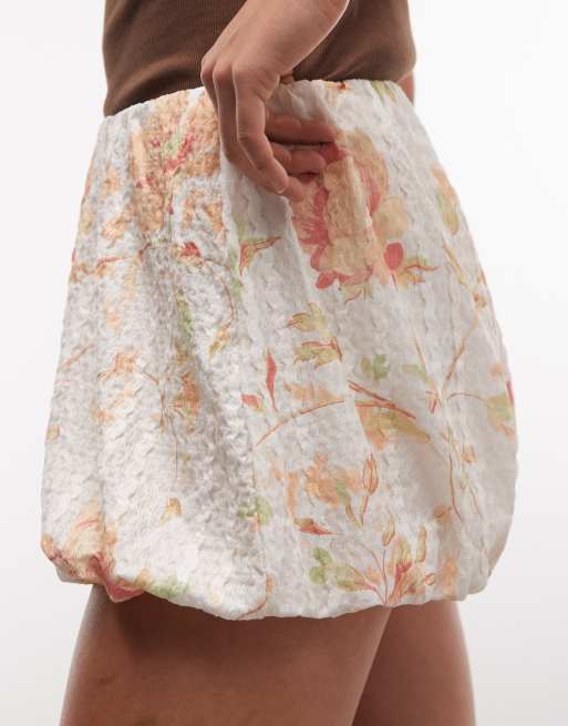 Gina Tricot bloomer shorts in peach flower print, 5 of 9