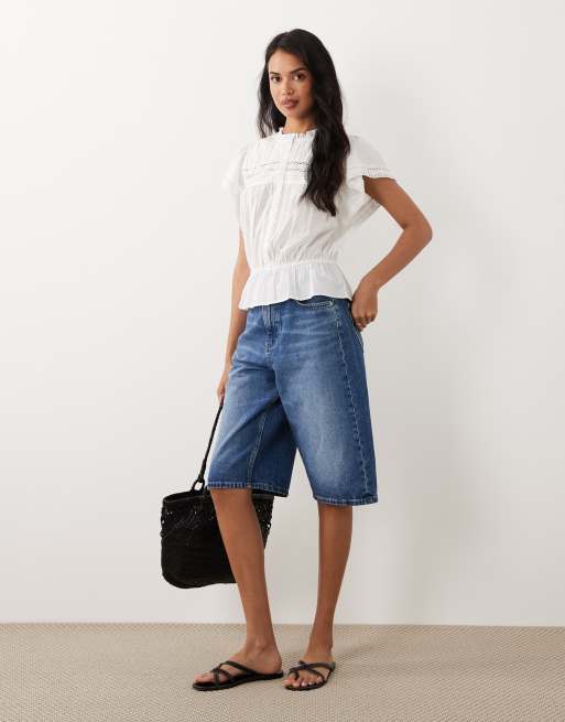 Gina Tricot - Blouse sans manches en coton à broderies - Blanc, 2 de 4