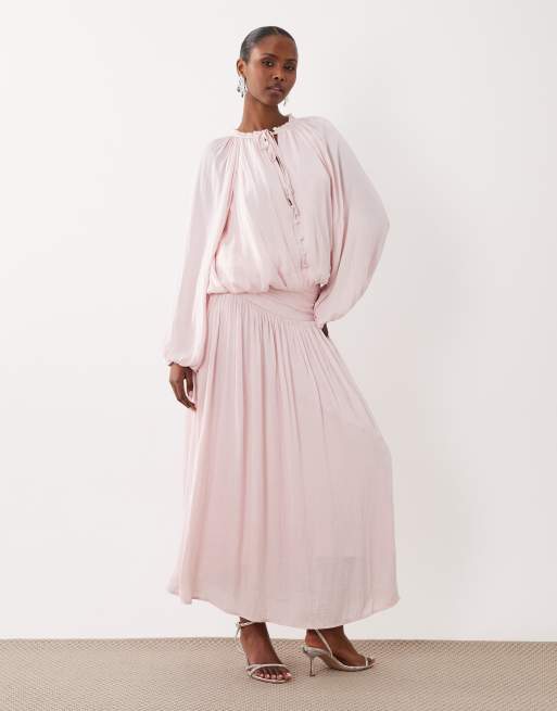 Gina Tricot - Blusa grembiule a maniche lunghe rosa chiaro, 2 di 4